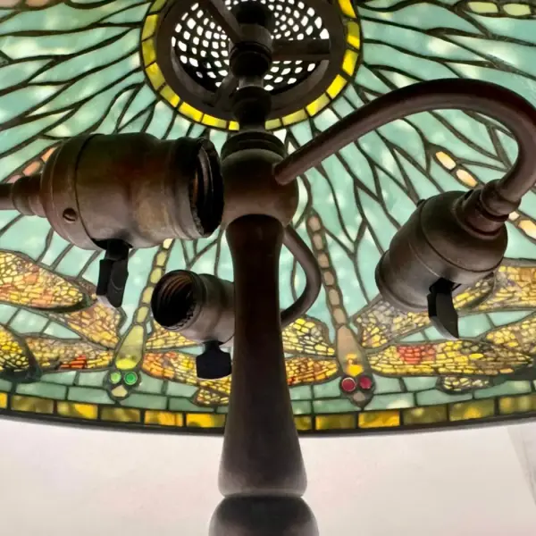 Tiffany Studios Dragonfly Diachronic Confetti Table Lamp