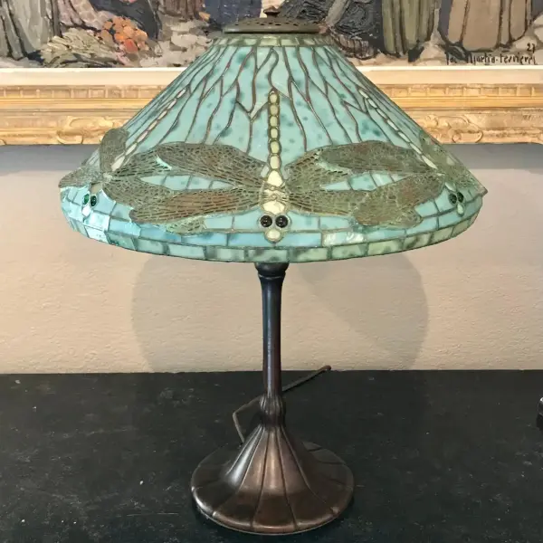 Tiffany Studios Dragonfly Diachronic Confetti Table Lamp