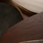 Landscape Nesting Coffee Tables Set of 3, Walnut, Oxidized Brass, Greenapple