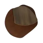 Landscape Nesting Coffee Tables Set of 3, Walnut, Oxidized Brass, Greenapple